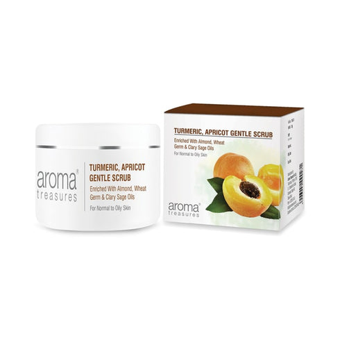 Aroma Treasures Turmeric Apricot Gentle Scrub,jar of 50 gm Scrub